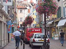 Abres fleuris dans les rues du Puy-en-Velay