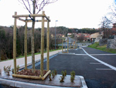 Création de parc et jardin sur un parking à chadrac