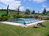 Piscine enterrée à Blavozy Roche-Paysage